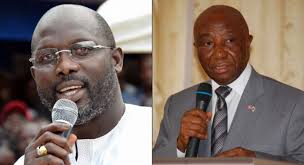 Joseph Boakai félicite George Weah