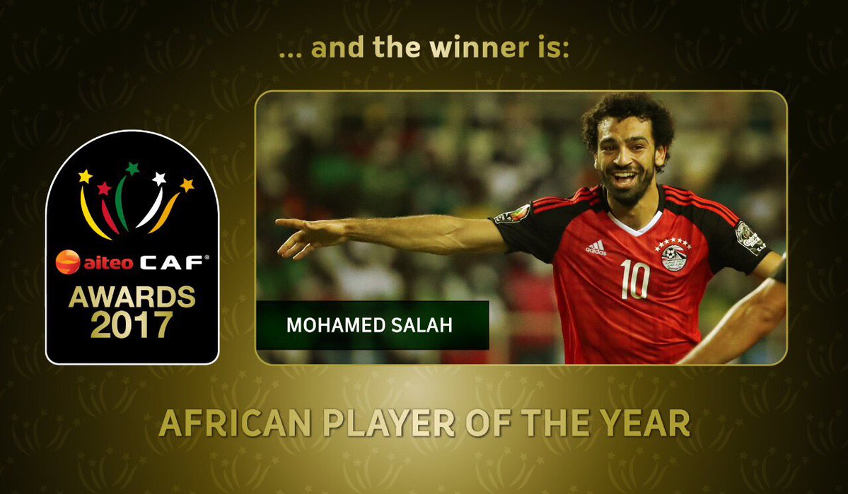 Aiteo CAF awards 2017 : Mohamed Salah sacré Ballon d'Or africain