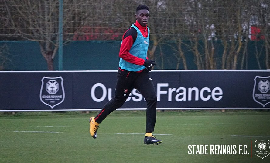 Ismaïla Sarr (Rennes) reprend l'entraînement
