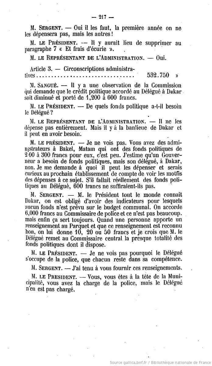 Les avocats de la défense demandent la projection d’un document des archives Françaises celui du «procès-verbal de la séance du 30 oct 1923» dirigé par M. Louis Guillabert avec la présence du maire de Dakar en 1923 M. Jules SERGENT successeur de Blaise DIAGNE
