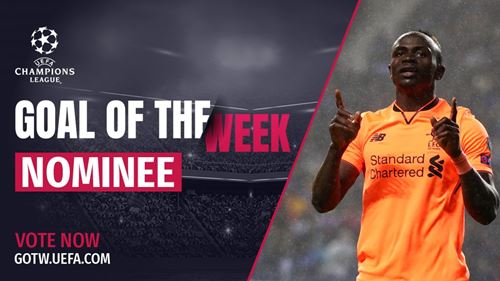 Ligue des champions – But de la semaine: Sadio Mané nominé  