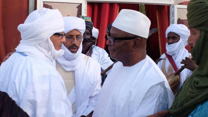 Audience: La Tribu Kel Ansar et alliés chez IBK pour lui apporter leur soutien et lui renouveler leur confiance dans sa vision