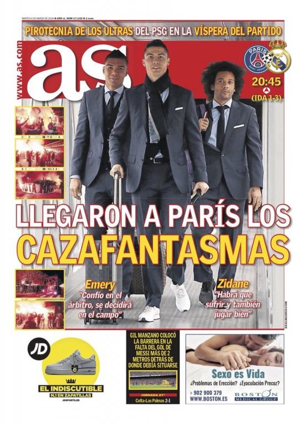 Les Unes des journaux sportifs en Espagne du 6 mars 2018