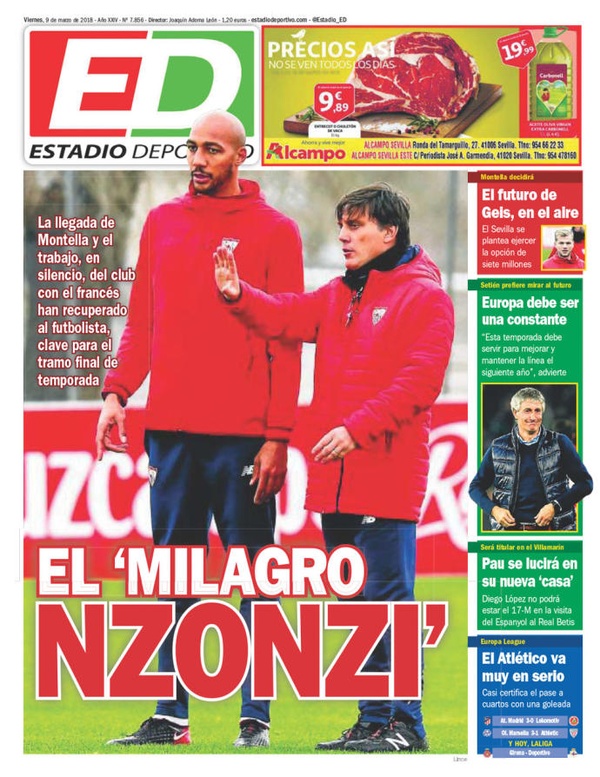 Les Unes des journaux sportifs en Espagne du 9 mars 2018
