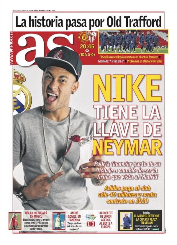 Les Unes des journaux sportifs en Espagne du 13 mars 2018