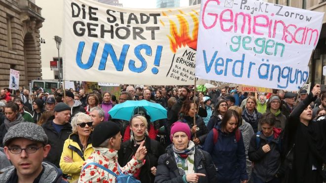 ​Manifestation à Berlin contre la cherté des loyers