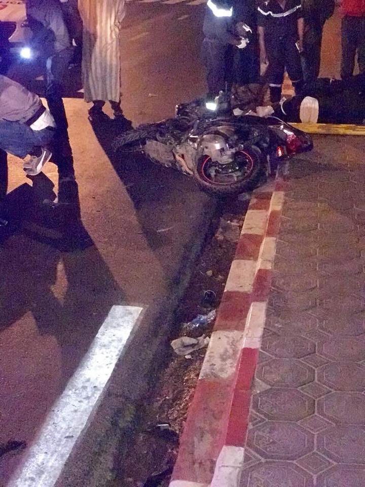 Le motard heurté par le véhicule de la police
