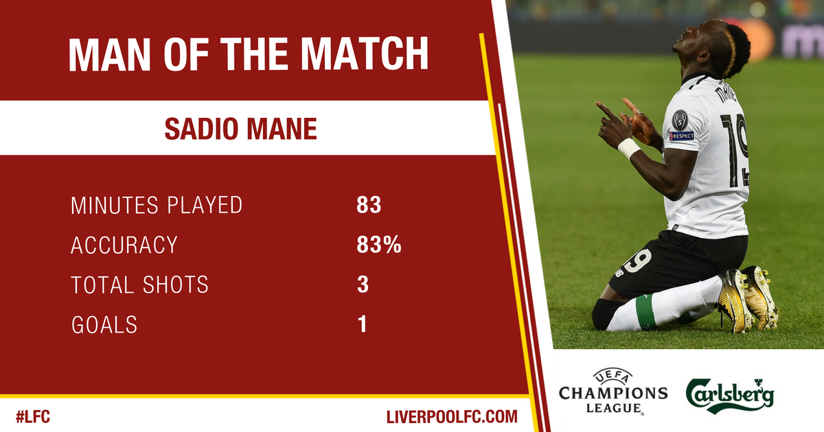 Roma (4-2) Liverpool: Sadio Mané élu homme du match