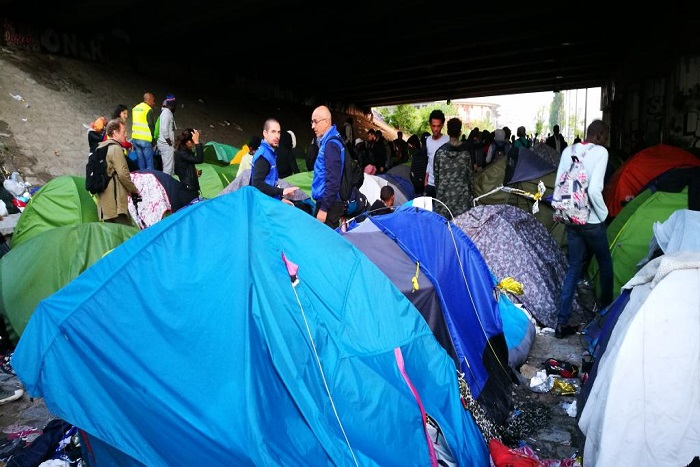 Migrations: évacuation du camp du «Millénaire» au nord de Paris