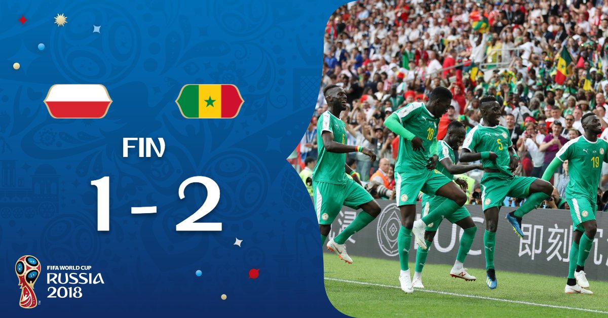 #CM2018: Pologne vs Sénégal (1-2) Les "Lions sauvent tout un continent