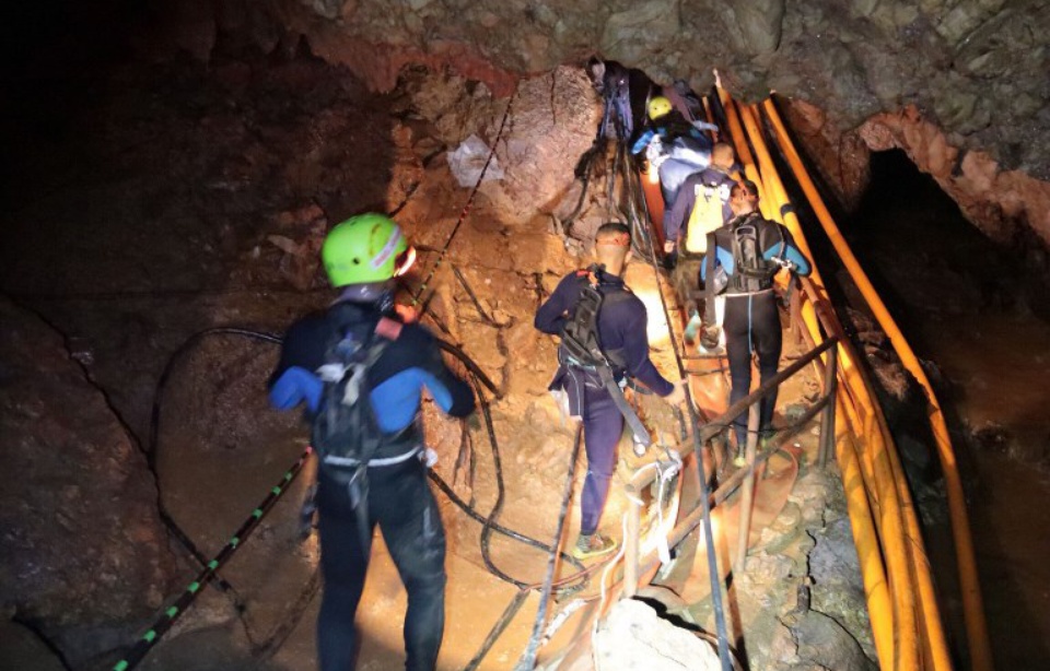 ​Thaïlande: Les treize rescapés de la grotte ont été évacués