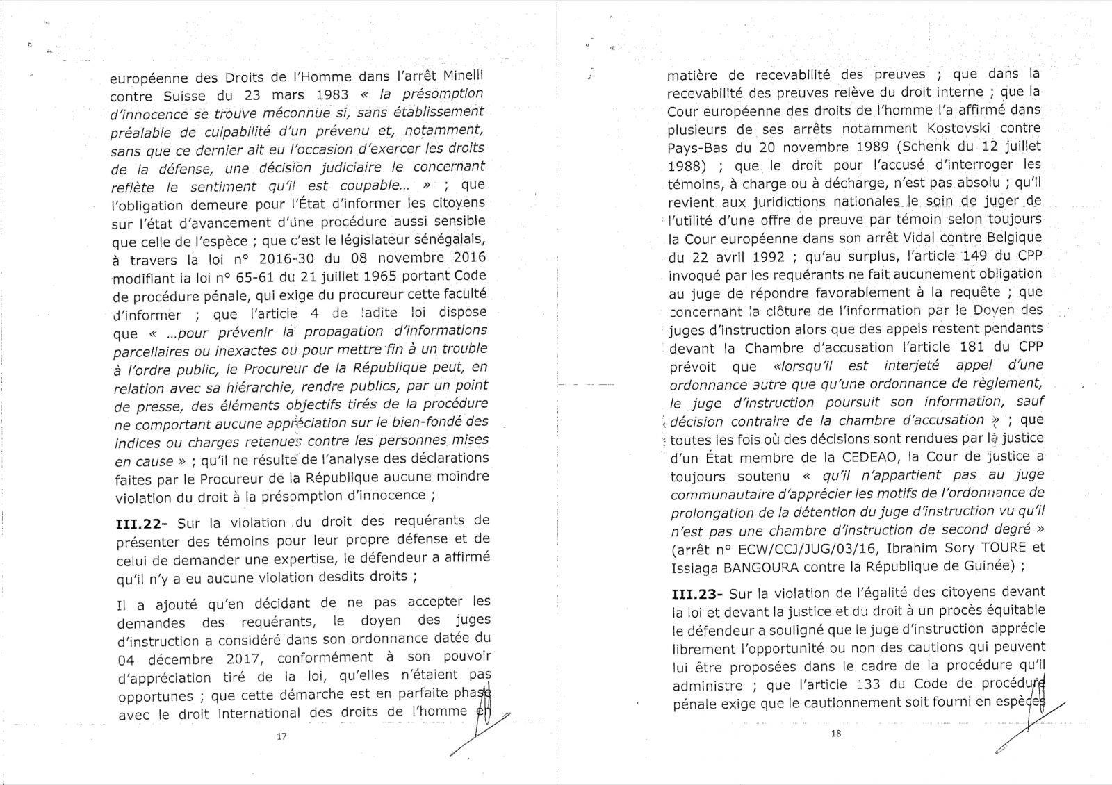 Découvrez l'intégralité de l'arrêt de la Cour de justice de la CEDEAO 