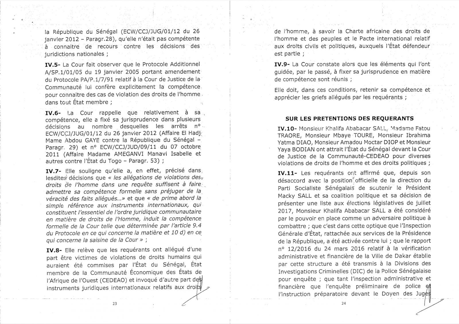 Découvrez l'intégralité de l'arrêt de la Cour de justice de la CEDEAO 