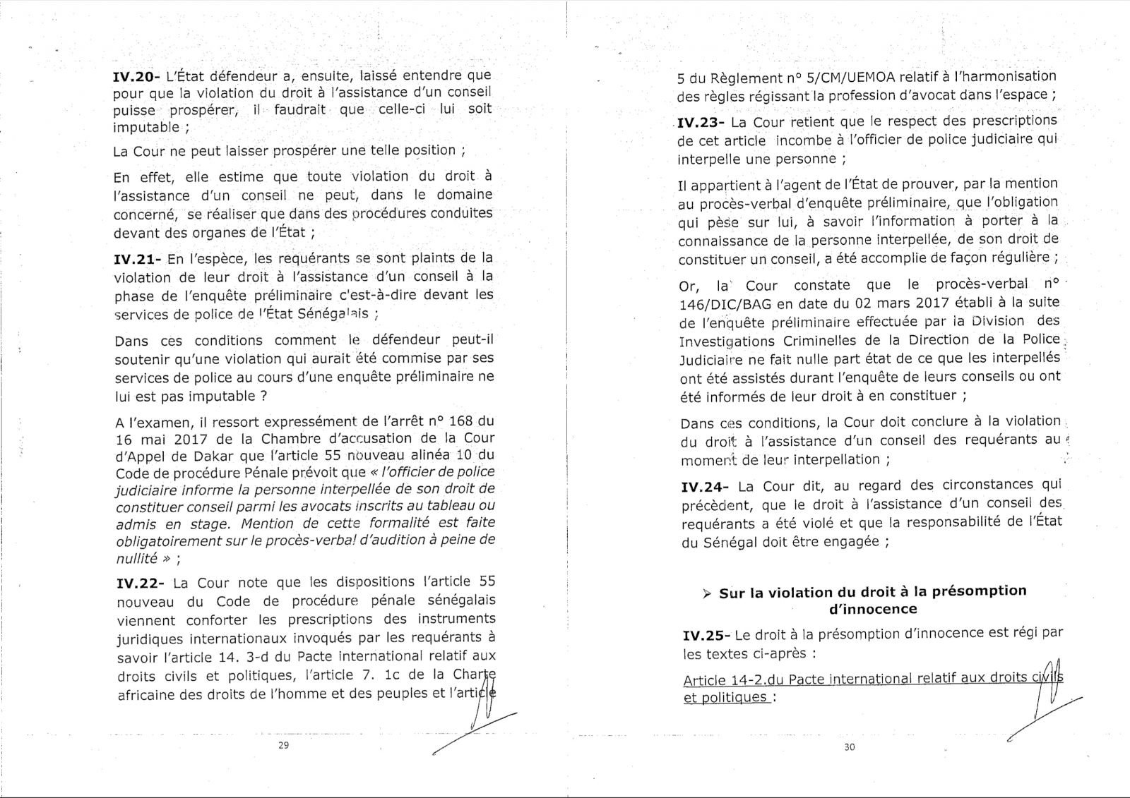 Découvrez l'intégralité de l'arrêt de la Cour de justice de la CEDEAO 