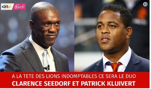 Le Cameroun annonce l’arrivée du tandem Seedorf-Kluivert sur le banc de la sélection !