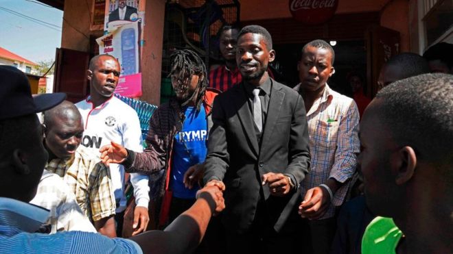 ​Bobi Wine emprionné à Kampala