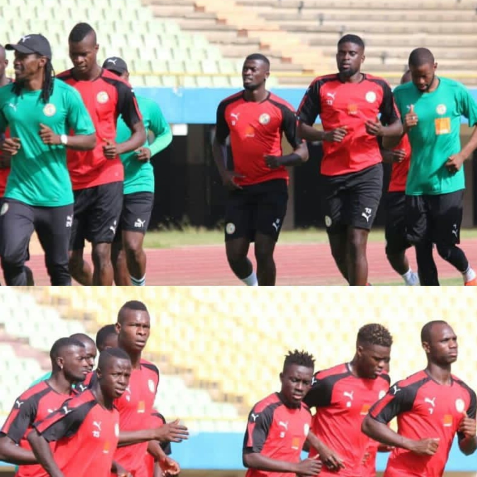  Vidéo - Sénégal -Soudan:  Deuxième séance  d'entraînement des lions  