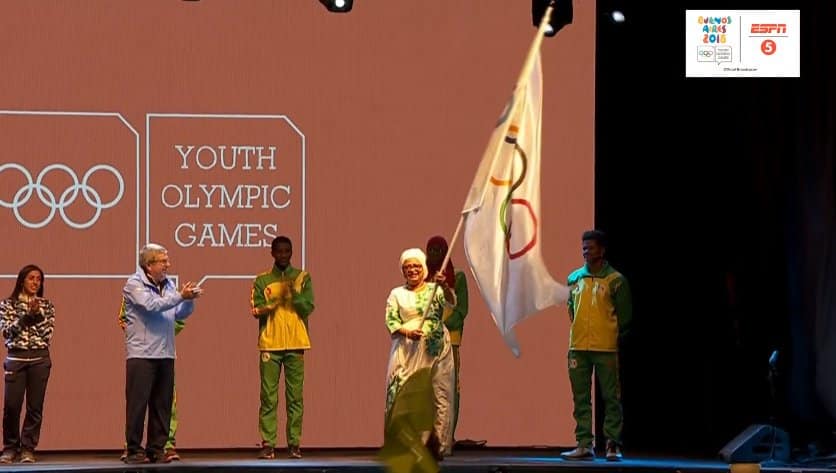 Soham  Wardini a reçu le drapeau olympique pour les JOJ 2022