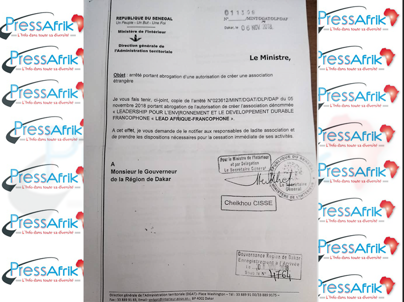 Retrait de l'agrément de l'Etat à Lead Afrique francophone:  l'ONG promet de réagir après le Gamou