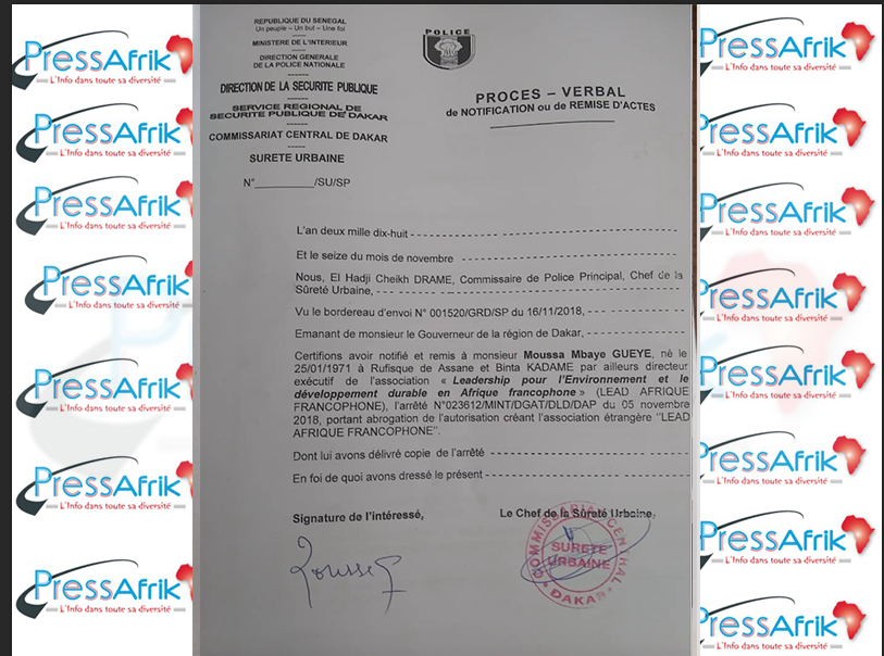 Retrait de l'agrément de l'Etat à Lead Afrique francophone:  l'ONG promet de réagir après le Gamou