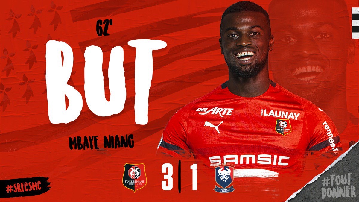 Rennes-Caen: Ismaila Sarr délivre deux passes décisives en 5 minutes dont une pour Mbaye Niang