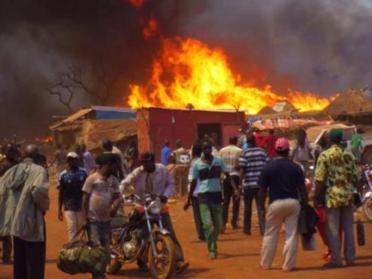 ​Violent incendie dans le département de Saraya: une partie du village de kharakhéna réduite en cendres