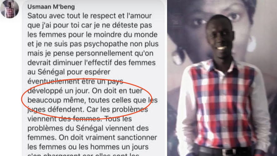 Appel à "tuer les femmes sur Facebook": Ousmane Mbengue échappe à la prison