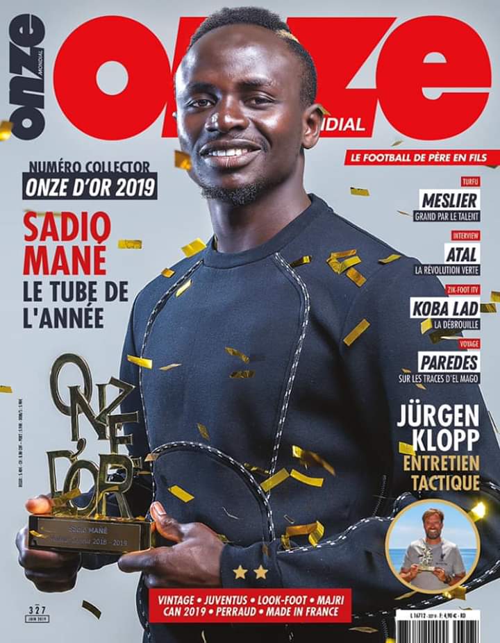 Historique ! Sadio Mané remporte le Onze d'Or 2018-2019