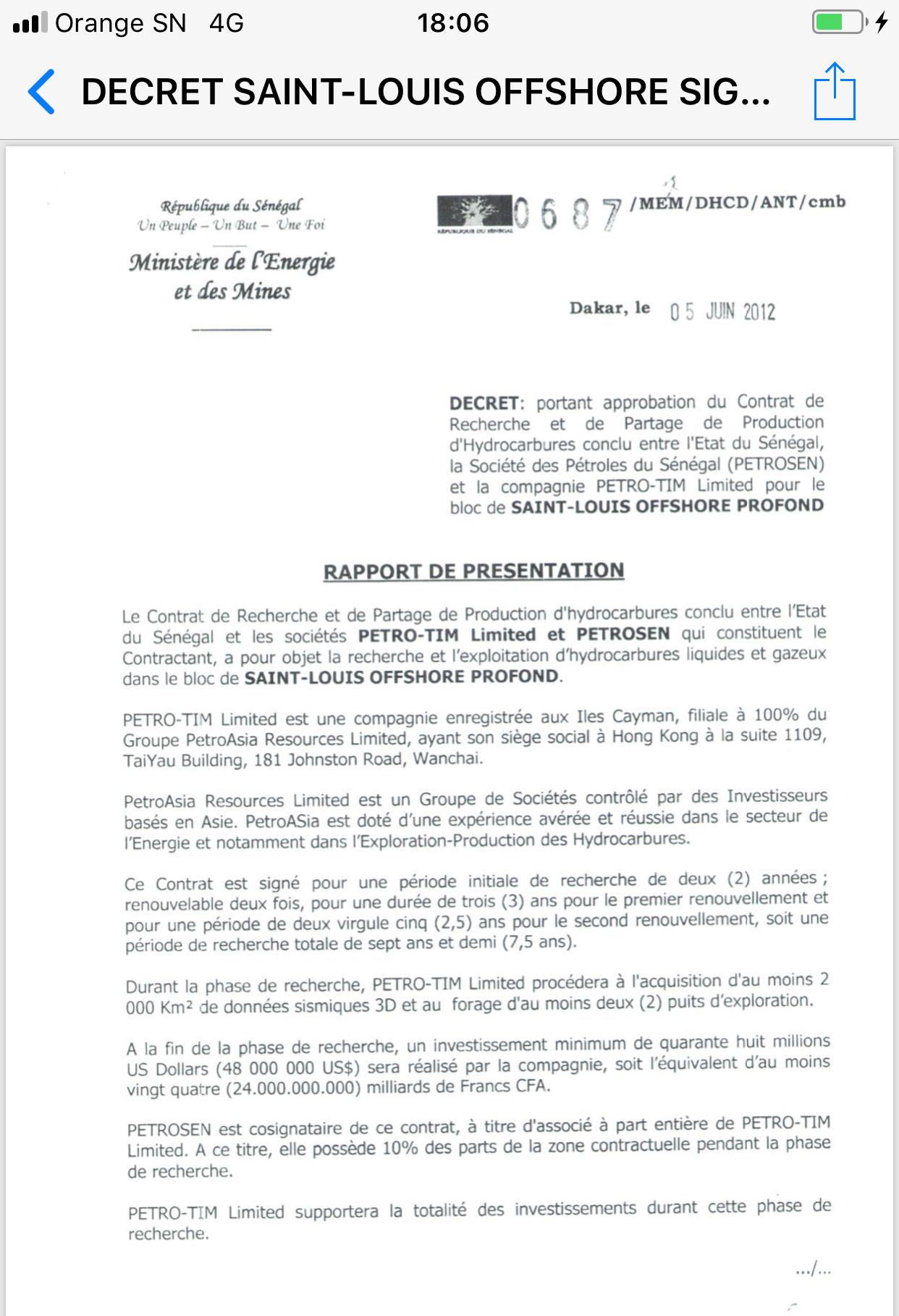 #SallGate: le Pds entre dans la danse et publie les décrets d’approbation de Saint-Louis Offshore et de Cayar 