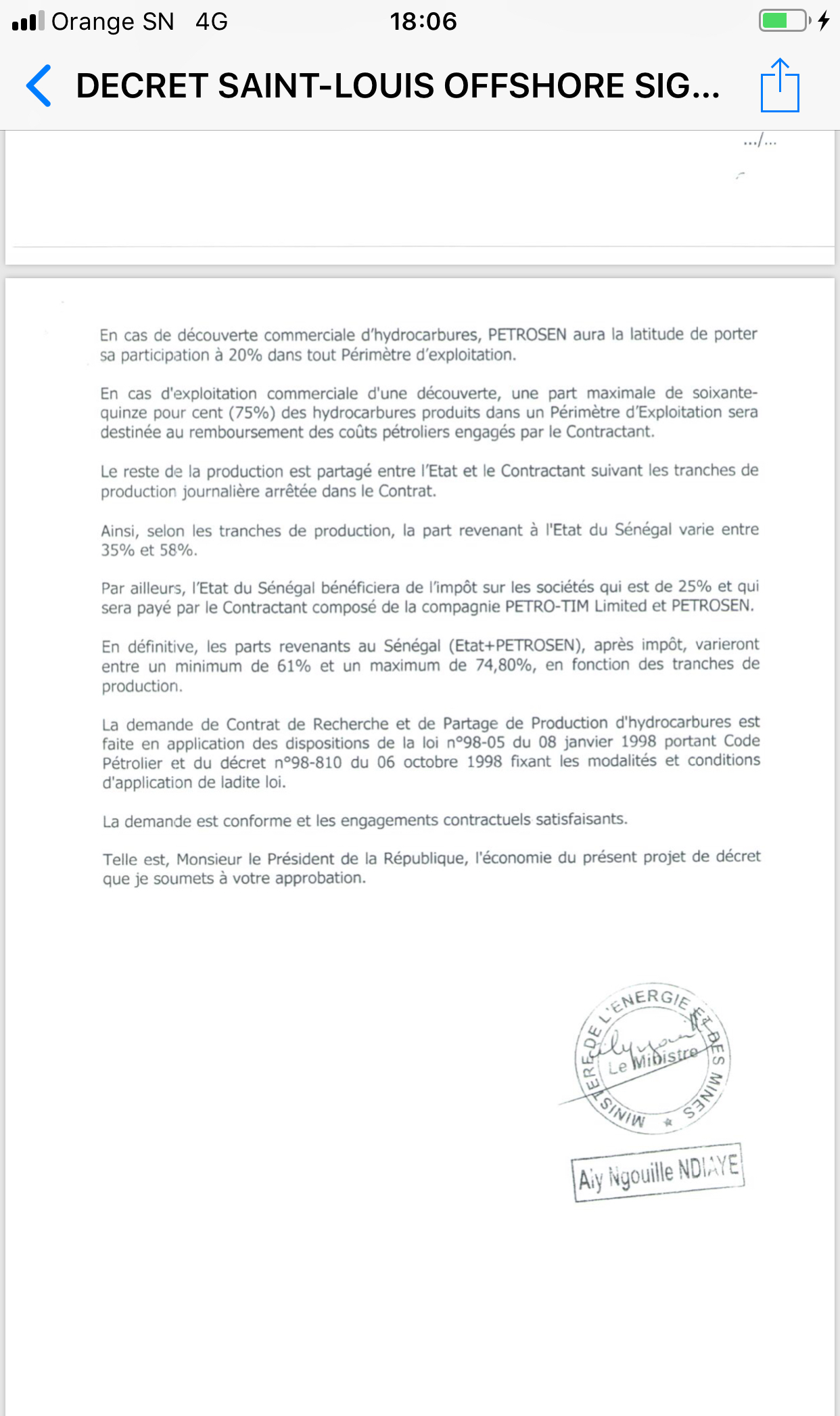 #SallGate: le Pds entre dans la danse et publie les décrets d’approbation de Saint-Louis Offshore et de Cayar 