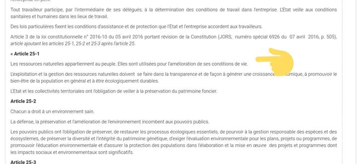 Sénégal: Selon l'article 25-1 de la Constitution, les ressources naturelles appartiennent au peuple