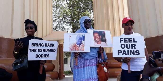 Manifestation de soutien à la 'victime' de Jammeh en Gambie