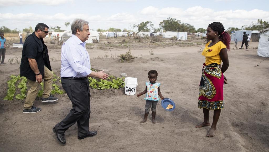 Mozambique: le secrétaire général de l'ONU au chevet des populations sinistrées