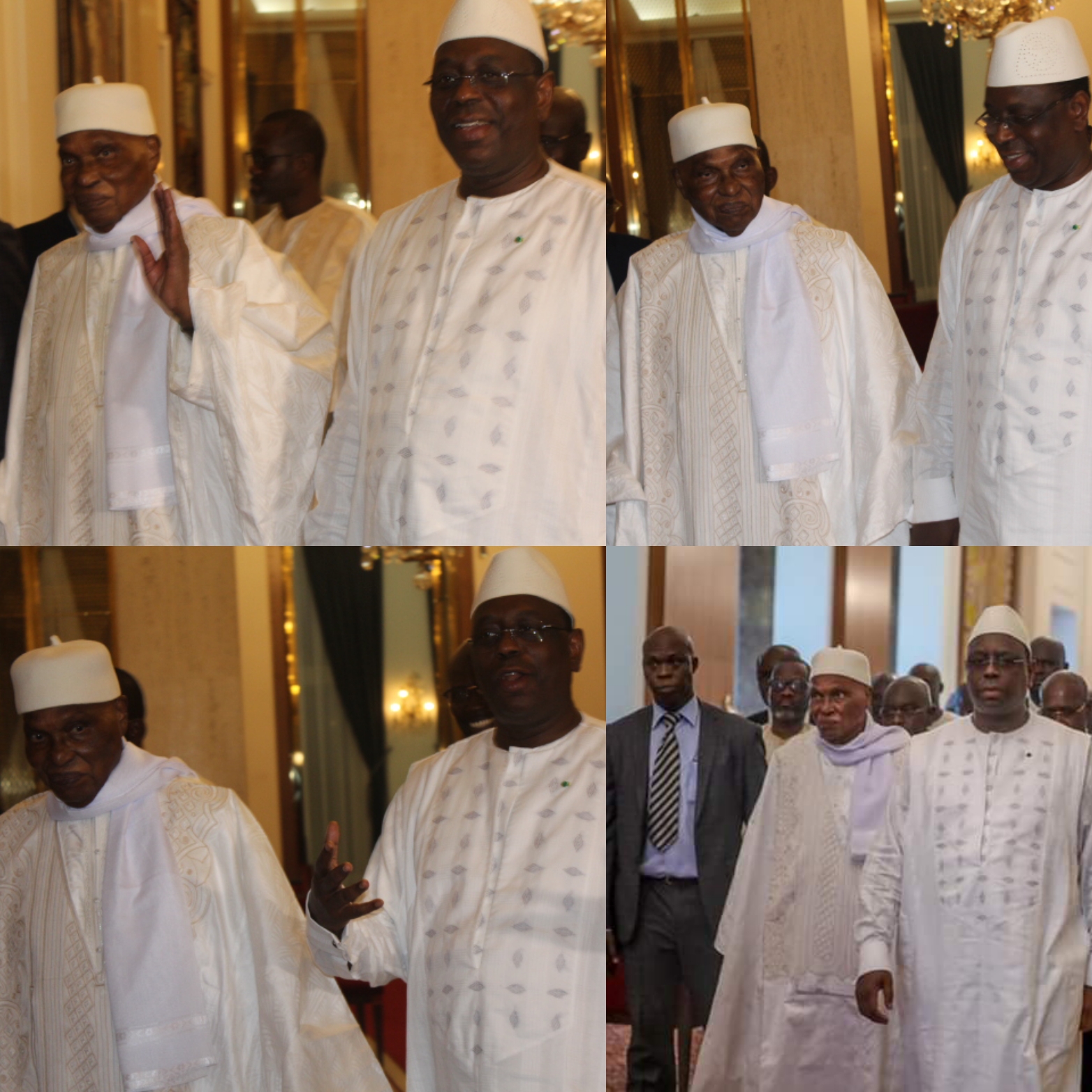 Les moments forts de la rencontre entre Macky Sall et Me Abdoulaye Wade en images