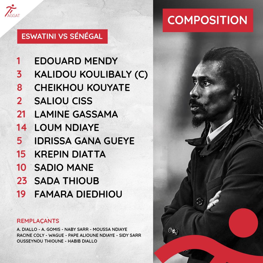 Eswatini vs Sénégal:  Voici les 11 types de Aliou Cissé