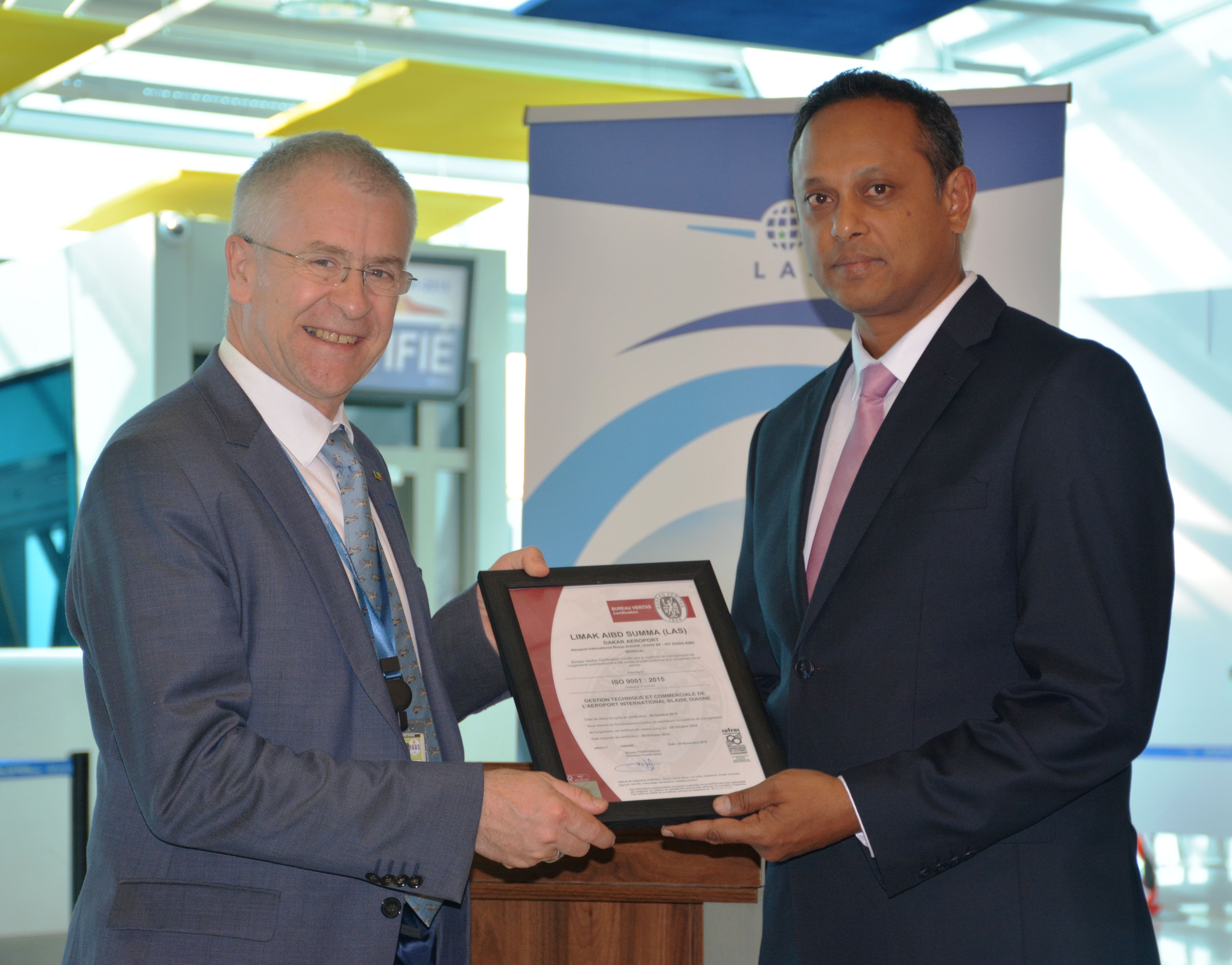 ISO 9001-2015 de LAS ou l’expression du rayonnement international de l’aéroport Dakar Blaise Diagne