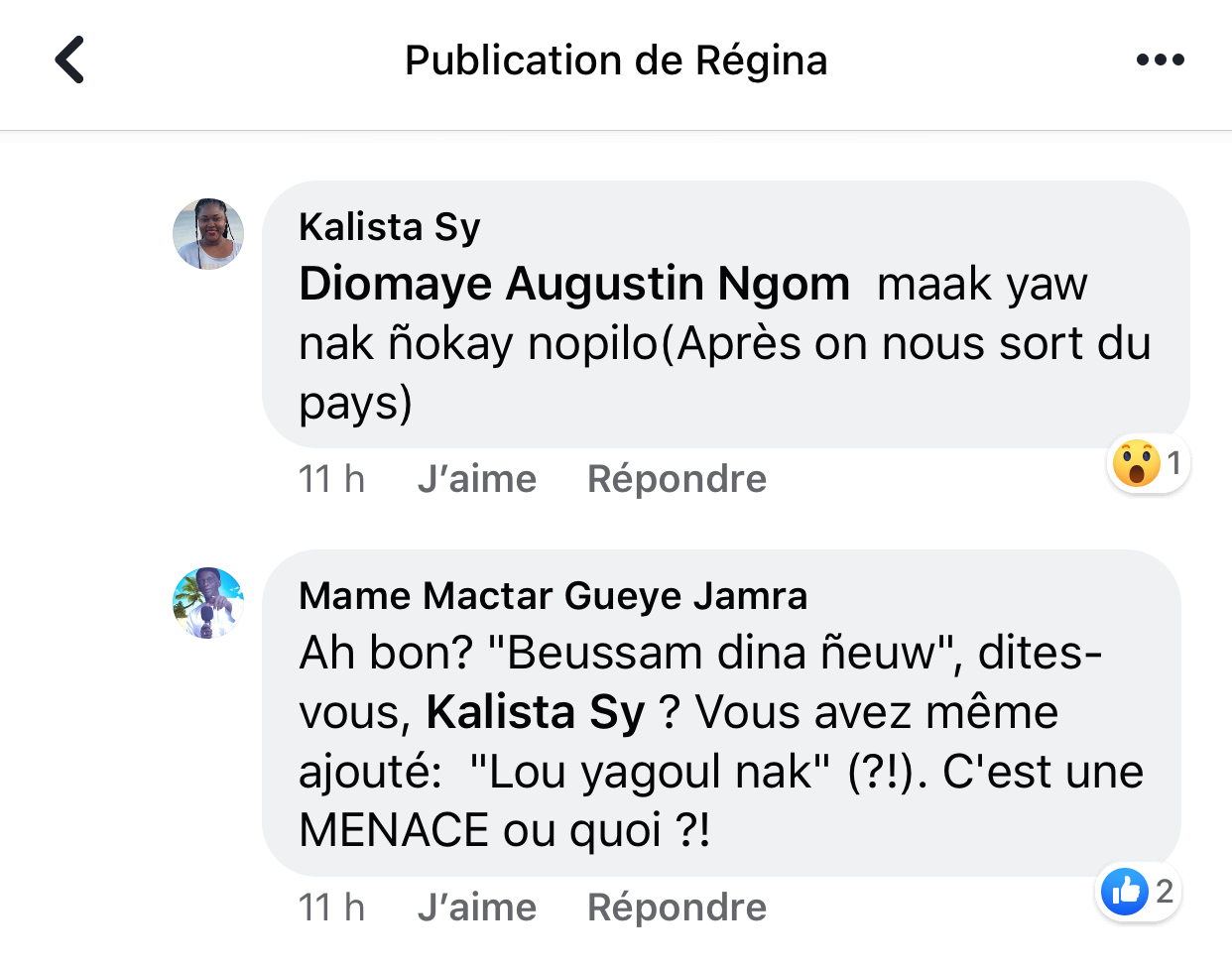 Kalista, "Maîtresse d'un homme marié" et Mame Matar Gueye Jamra déterrent la hache de guerre 