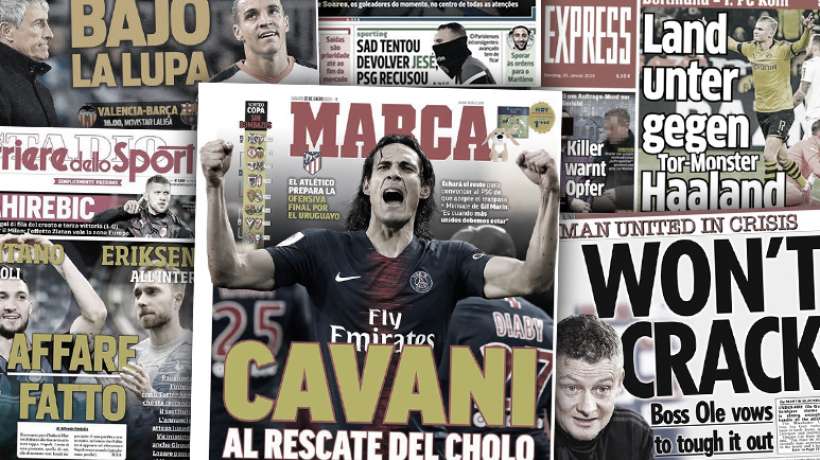 L’offensive finale de l’Atlético pour Edinson Cavani, Ole Gunnar Solskjaer en pleine tourmente
