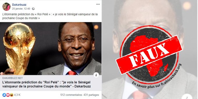 Le Sénégal vainqueur du Mondial 2022 ? Pelé ne l’a jamais prédit