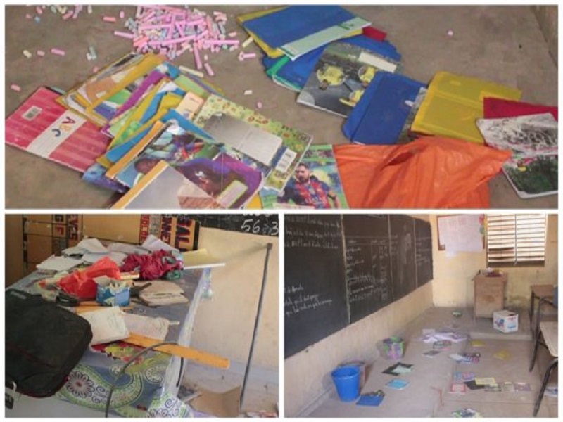 Banditisme à l’école Kaba Sall de Thiès: 8 salles de classes saccagés, des manuels volés et des cahiers déchirés