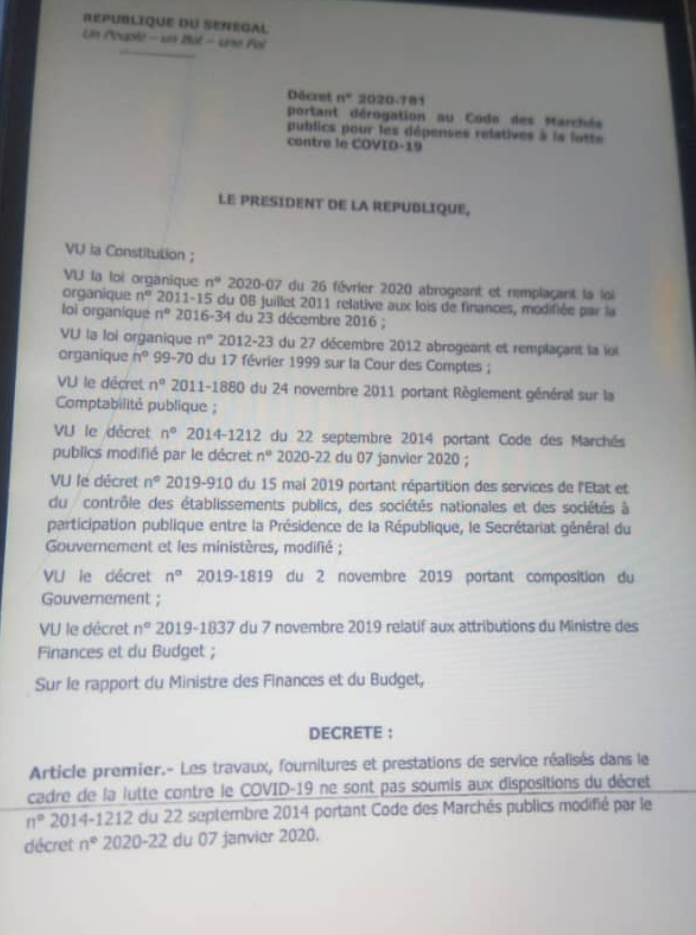 Diop Sy et le marché de transport des vivres: Macky Sall avait déjà pris les devants en signant un décret (juriste)