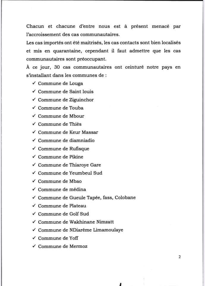 Les 30 cas communautaires inquiètent les autorités: « désormais, le port du masque fortement recommandé dans les lieux publics » (Ministère)
