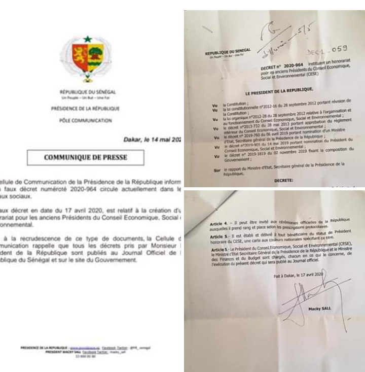 Honorariat des anciens présidents du CESE: le décret existe bel et bien, à quoi sert-il de mentir, lâche Ousmane Sonko