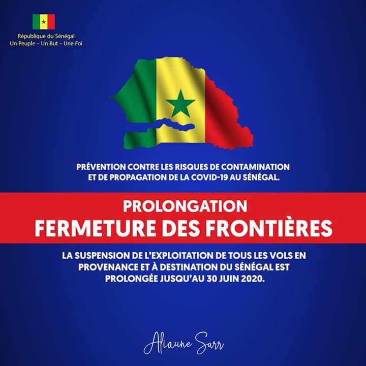 Coronavirus : au Sénégal, la fermeture des frontières aériennes prolongée jusqu'au 30 juin