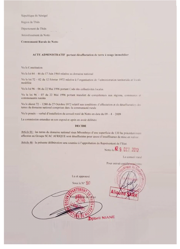 Notto Diobasse: Alioune Sarr protège le foncier au profit des générations futures, contre les activistes et les prédateurs