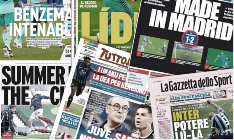 La presse catalane crie au scandale sur l'arbitrage du Real Madrid, Cr7 donne des maux de tête à Maurizio Sarri
