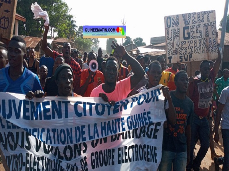 Manifestation en Guinée : les jeunes encore dans la rue pour réclamer le courant électrique