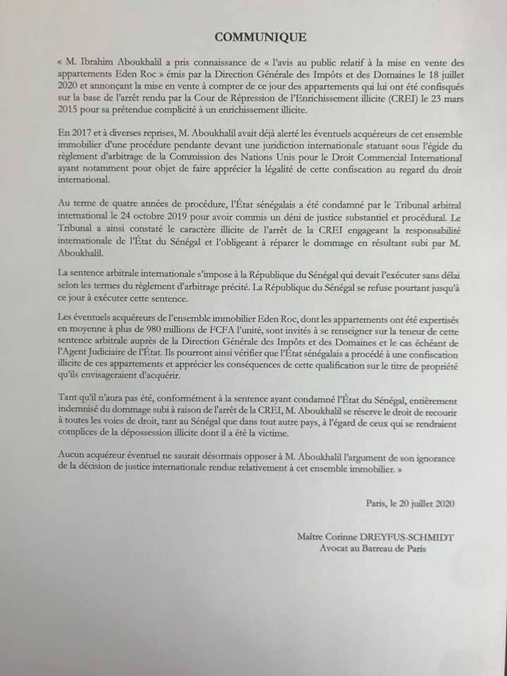 Vente de ses appartements à Eden Roc : Bibo Bourgi avertit les éventuels acquéreurs