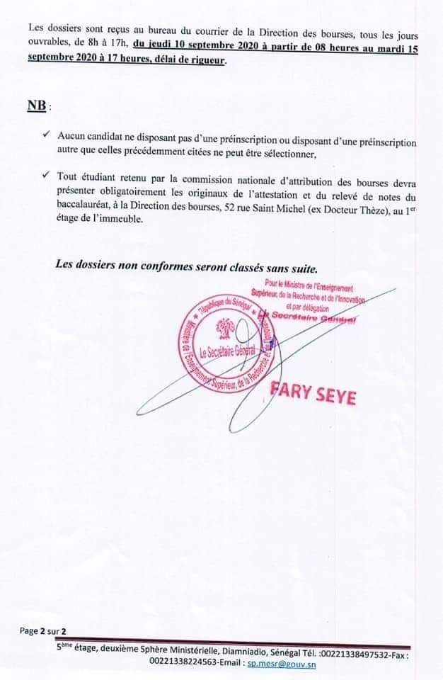 Baccalauréat : l'État du Sénégal offre des bourses d'excellence à l'étranger aux élèves ayant la mention bien et très bien