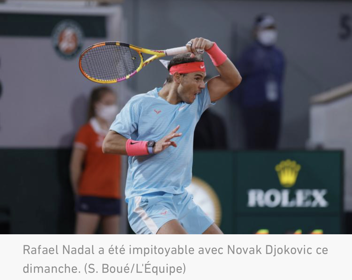 Rafael Nadal remporte un treizième Roland-Garros et rejoint Roger Federer avec vingt titres en Grand Chelem